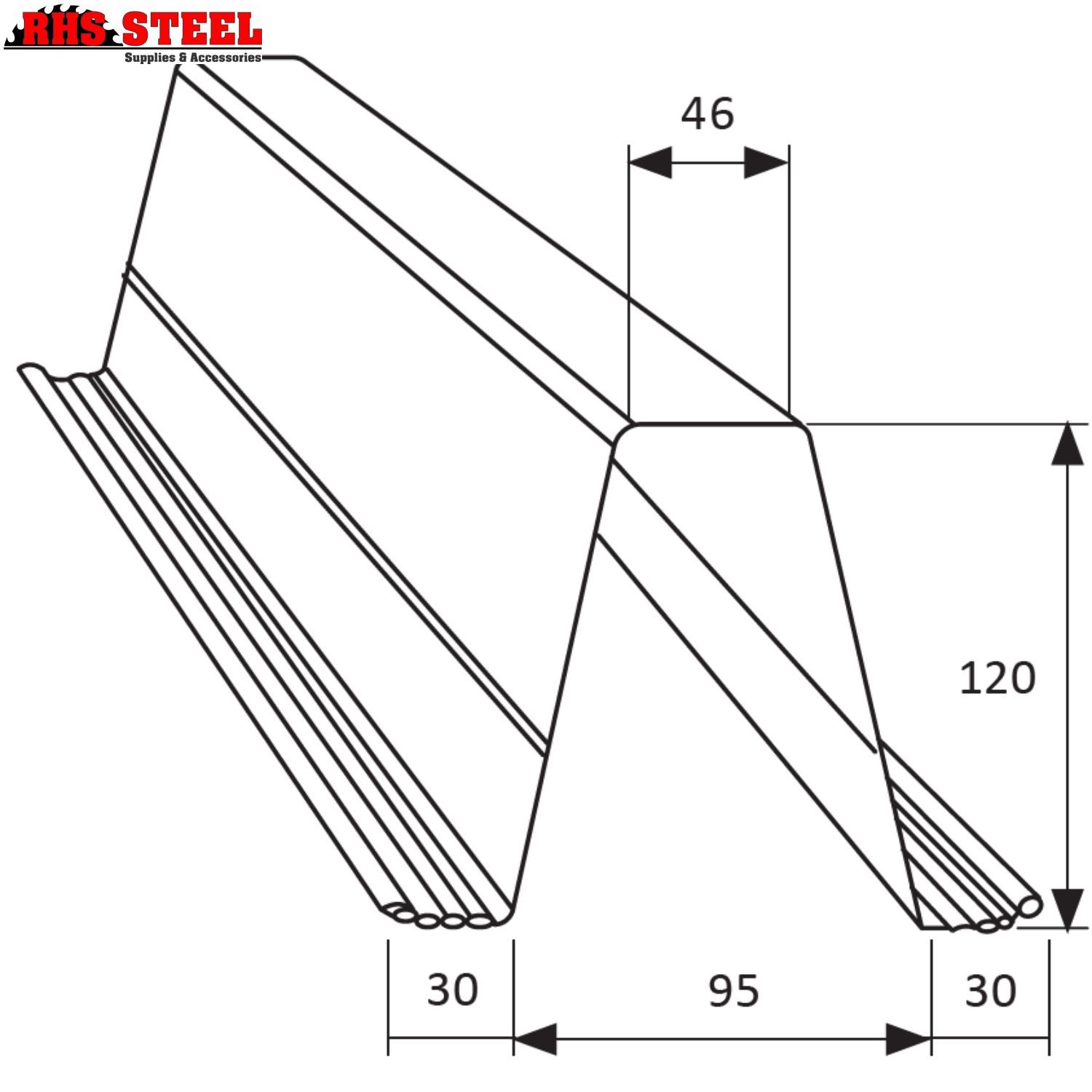 120mm 0.95 BMT Top-Hat Purlins Supplier | RHS Steel Supplies Sydney, NSW