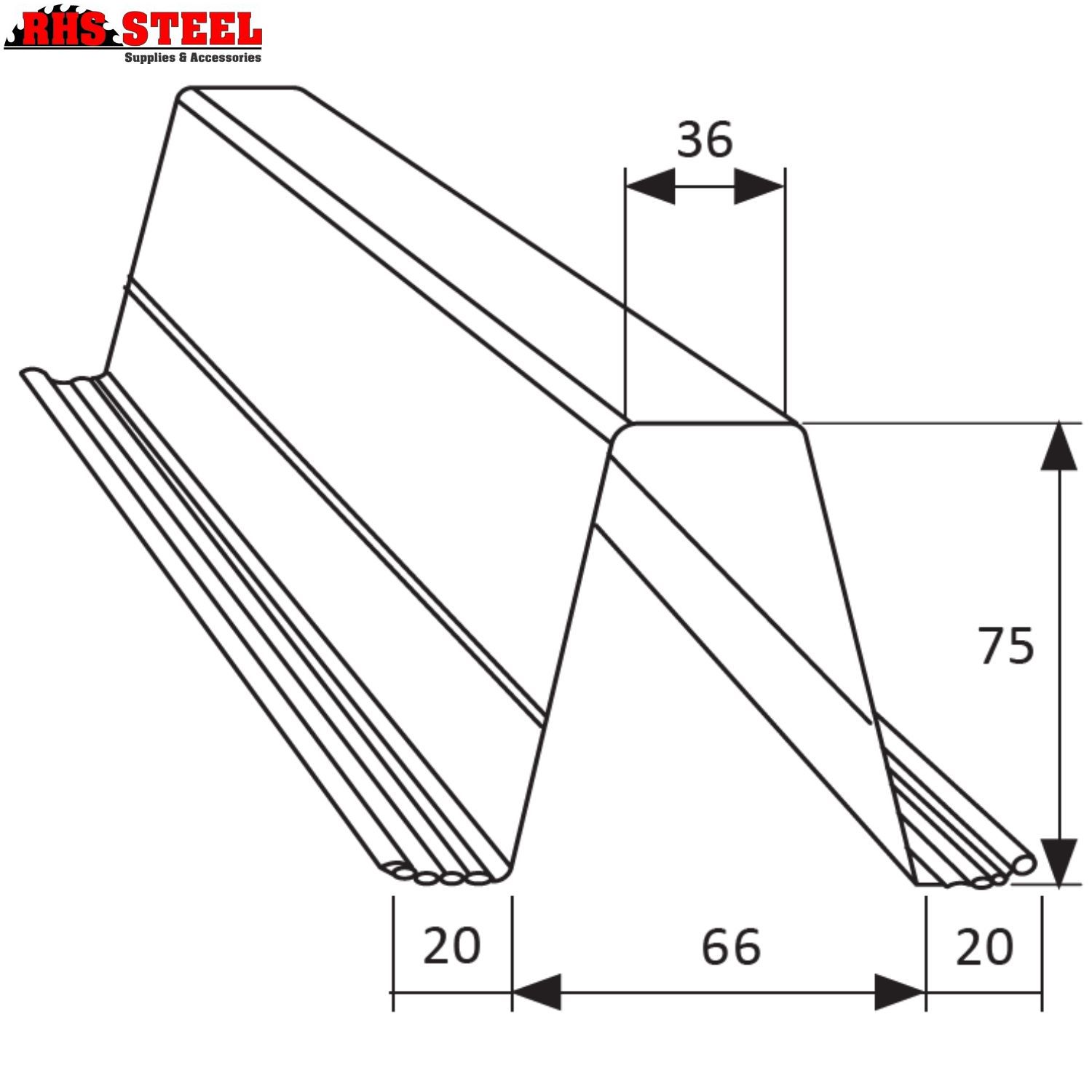 75mm 1.15 BMT Top-Hat Purlins Supplier | RHS Steel Supplies Sydney, NSW