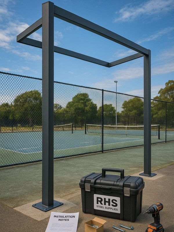 black aluminium box section rhs nsw supplier