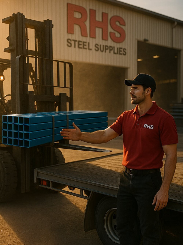 blue primed hollow rectangular steel section sydney